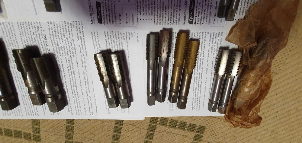 Метчіки М20×2.5,  М24×2, К 3/4