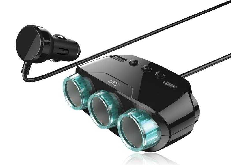 Rozdzielacz Gniazda Zapalniczki 12-24V QC3.0+PD