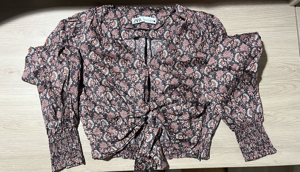 Top manga comprida florido