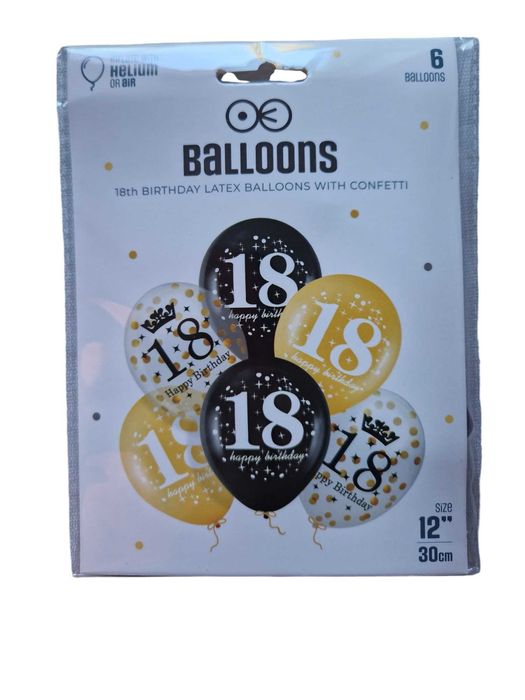 Balony na 18-te urodziny 6 sztuk