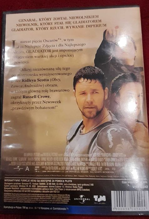 Gladiator film DVD