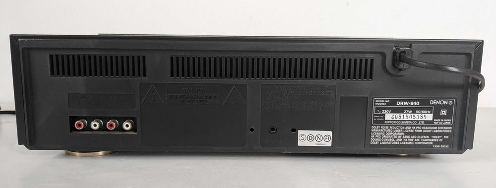 Denon DRW-840 HX Pro Leitor Gravador Duplo de Cassetes