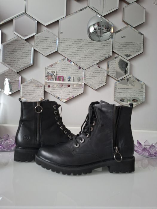 REMONTE 40 Nowe Skóra kamasze sztyblety trzewiki