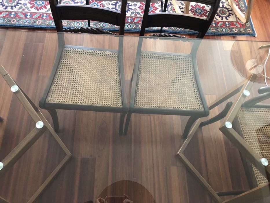 Mesa jantar em vidro