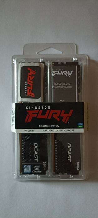 Оперативна пам'ять ddr4, 16 гб (2×8),3200, cl 16, 1,35v