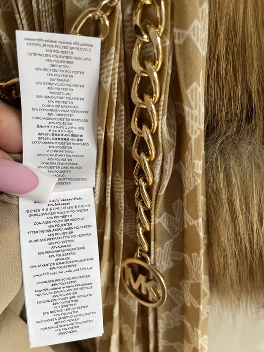 Michael Kors nowa elegancka plisowana sukienka damska pasek XS logo