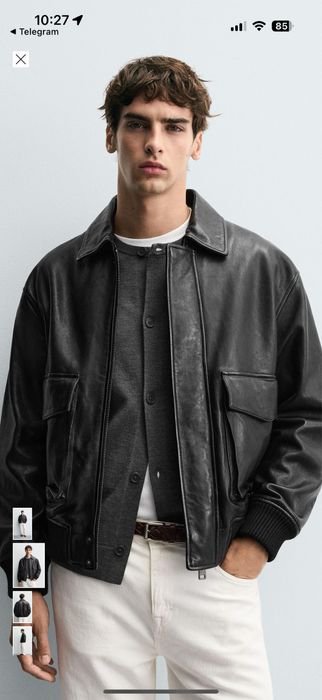 Шкіряна куртка zara