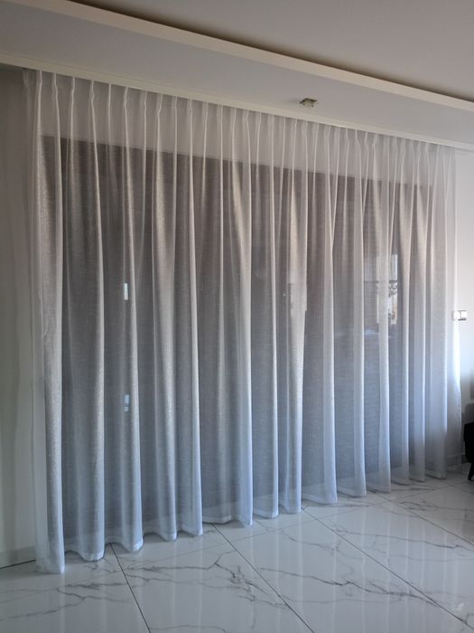 Firana batyst srebrna nitka