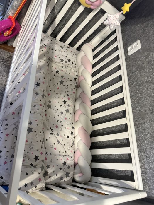 Дитяче ліжечко-маятник З МАТРАСОМ для солодких снів вашого малюка