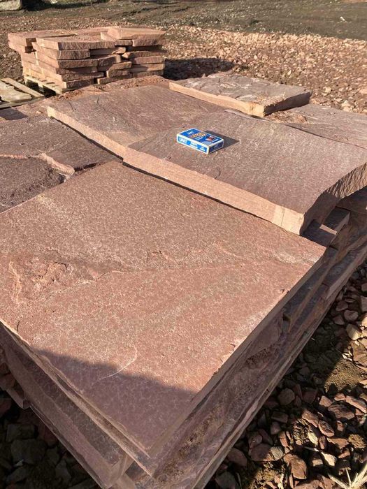 Плитка 5см малинового Пісковику  Натуральний/Облицювальний камінь