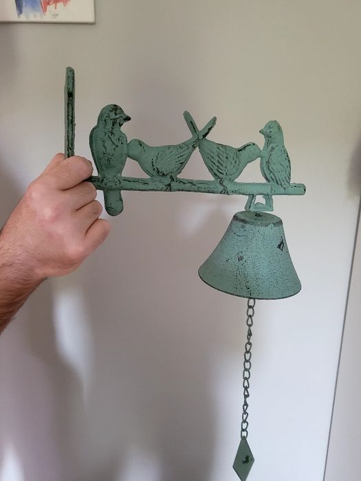 Rustykalny dzwonek żeliwny do drzwi , ogrodu