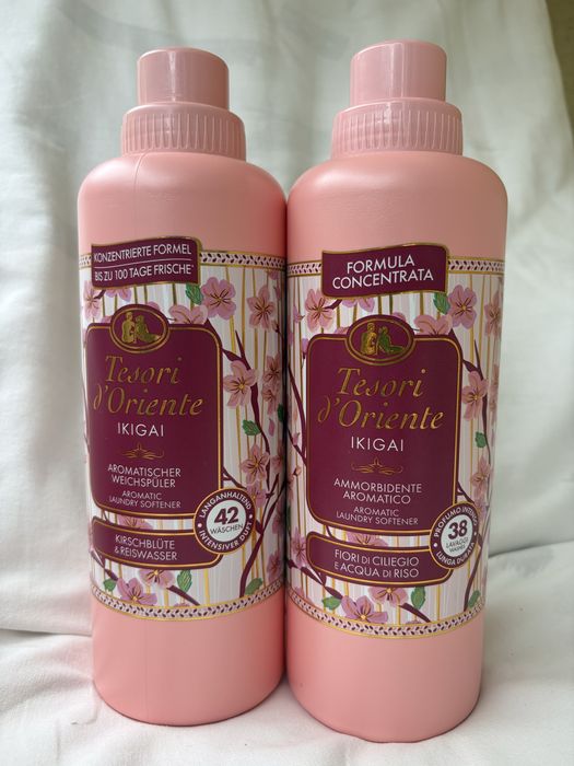 Tesori d'Oriente Płyn do Płukania Tkanin Ikigai 760 ml to skoncentrowany płyn do płukania 2 sztuki