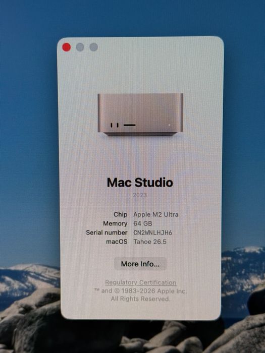 MacStudio M2 Ultra 1TB/64GB