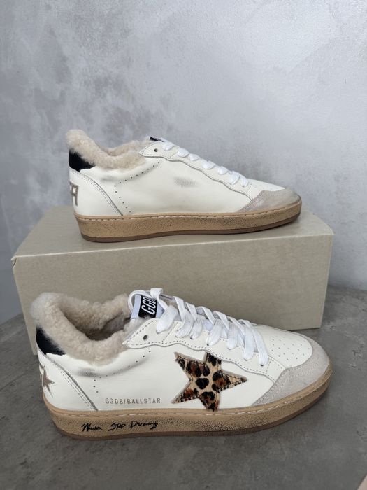 Кросівки golden goose кеди хутро