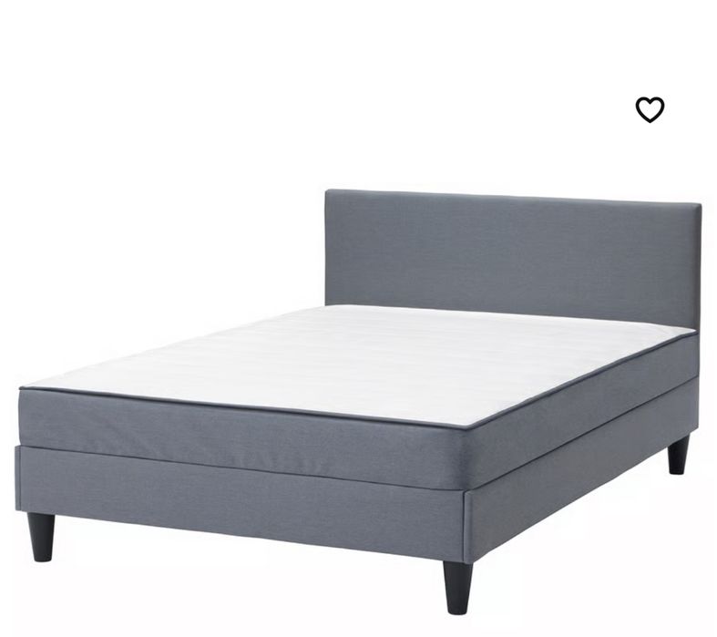 SÄBÖVIK Divan bed, firm/Vissle grey, 140x200 cm,+ colchão e capa