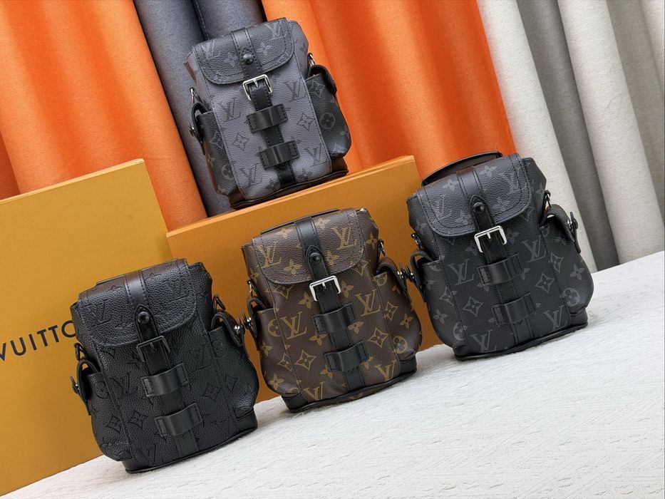 Louis Vuitton slock сумка мужская бананка черная рюкзачек