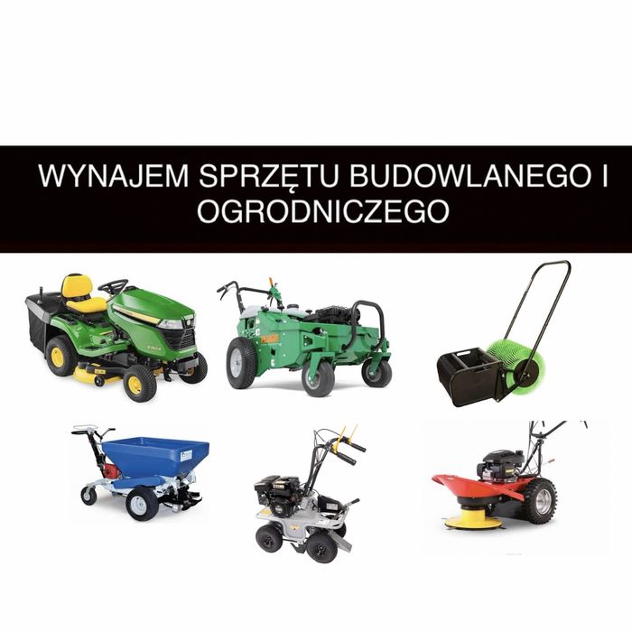 Wynajem kosiarka / areator / zbieracz po areacji/wycinarka do darni /piaskarka ecolawn /niwelator terenu zielony spaw /siewnik
