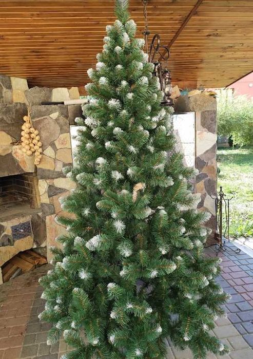 Елка из пвх искусственная с инеем 180 см