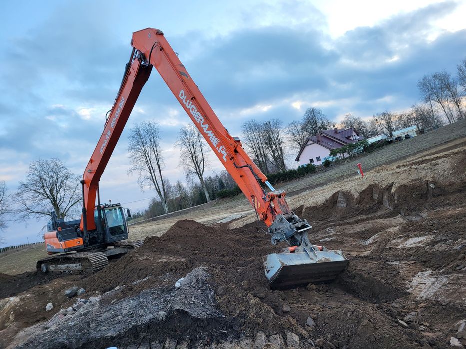 Usługi koparko-ładowarką, koparka, koparka gąsienicowa, mini koparka