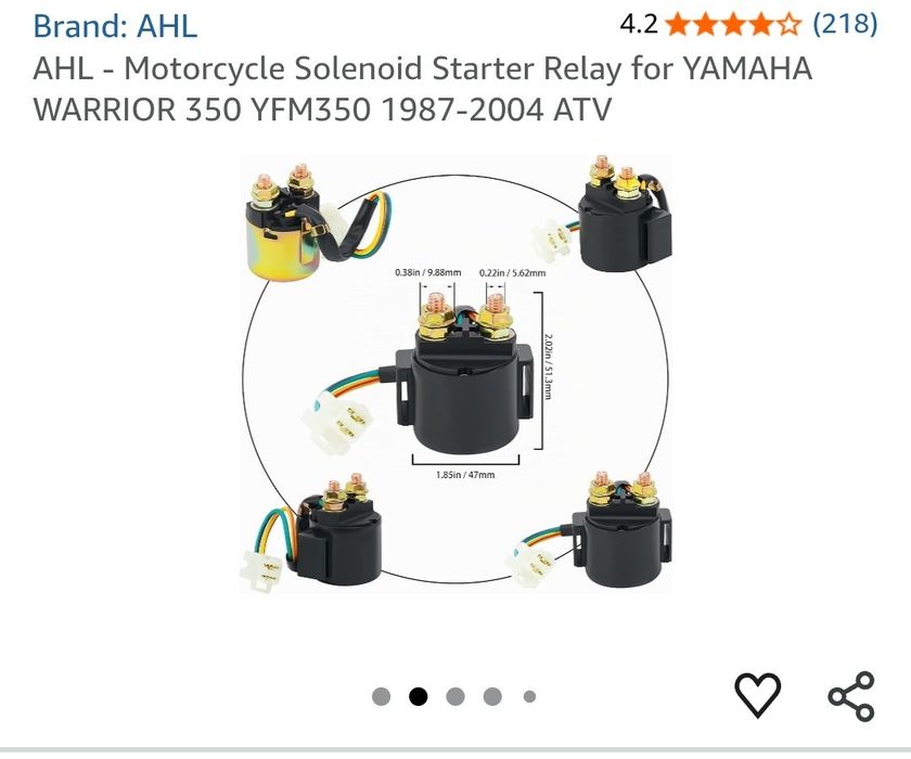 NOVO rele de arranque - solenoide - rele start - bobine de chamada yamaha - ktm