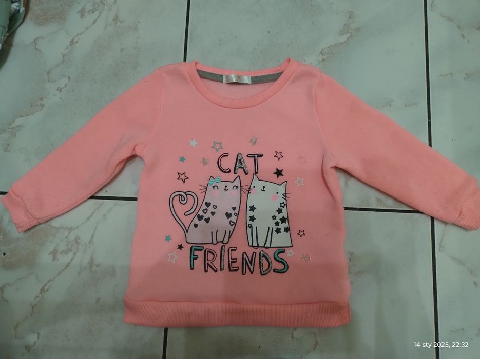 Zestaw jesienno- zimowy  spodnie ocieplane + bluza 74