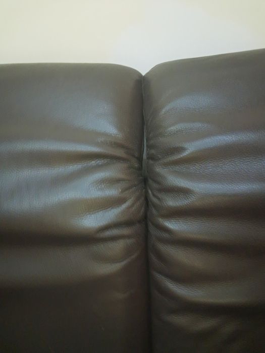 Sofa skórzana brązowa