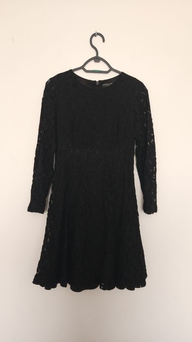 Czarna koronkowa sukienka z długim rękawem Dorothy Perkins 38/M