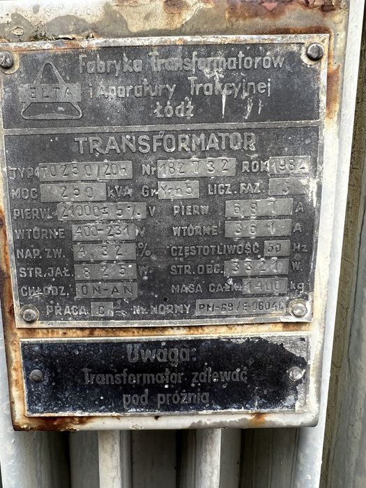 Transformator olejowy 250 kVA