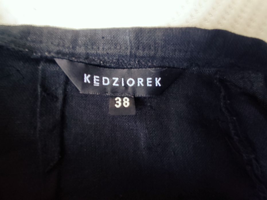 Szerokie spodnie lniane z pracowni Kędziorek 38
