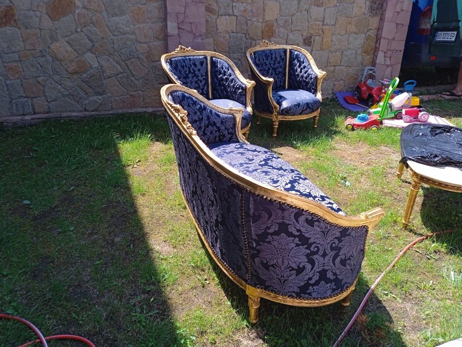 Меблі Бароко 3-1-1 столик мрамур