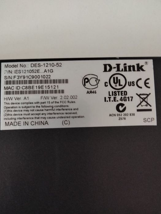 Комутатор D-Link DES-1210-52