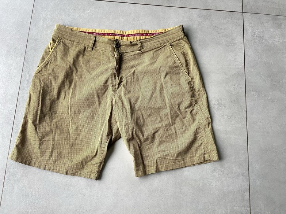 Eleganckie spodenki męskie musztardowe roz.48