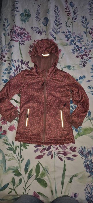 Odblaskowa dziewczeca wiosenna kurtka softsheel 110/116