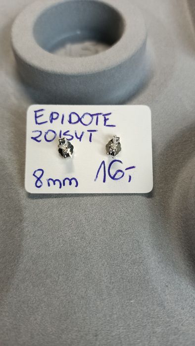 Kolczyki z naturalnym kamieniem Epidote zoisyt