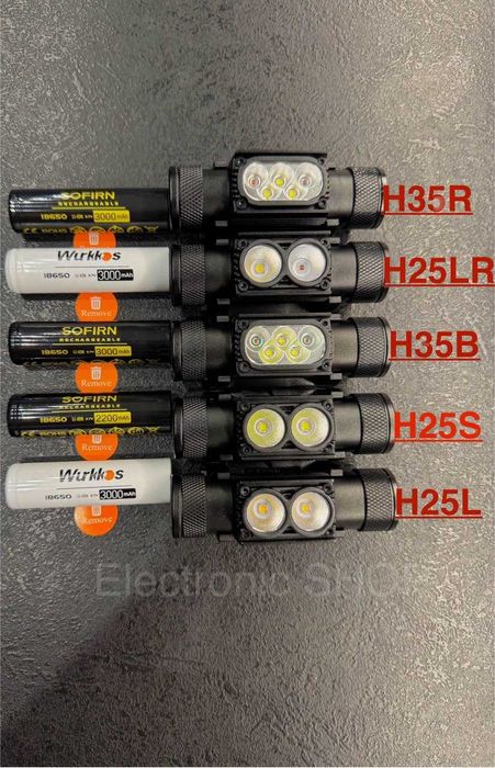 SOFIRN H25LR red\H35R-red\H25S -SST40\H25L-LH351D- з АКБ 3000ma(USB-C)