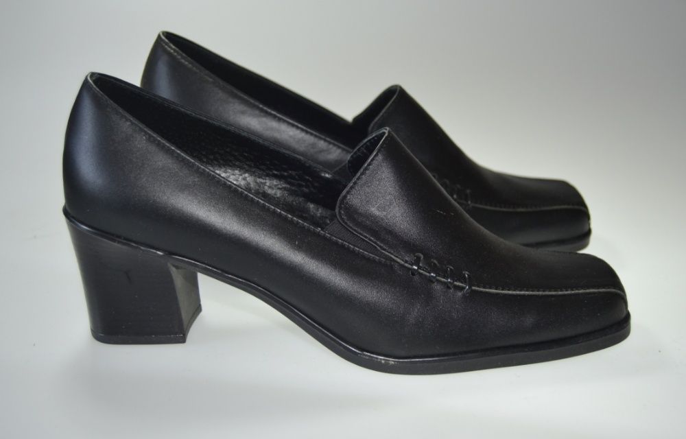 Buty czółenka damskie skórzane - r 39 outlet- wyprzedaż