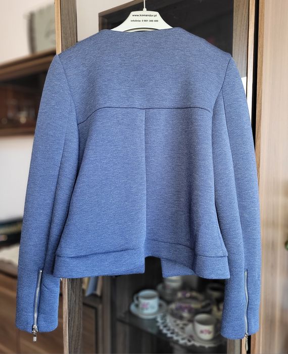 Marynarka pudełkowa Reserved, mięsista tkanina dresowa r. 36