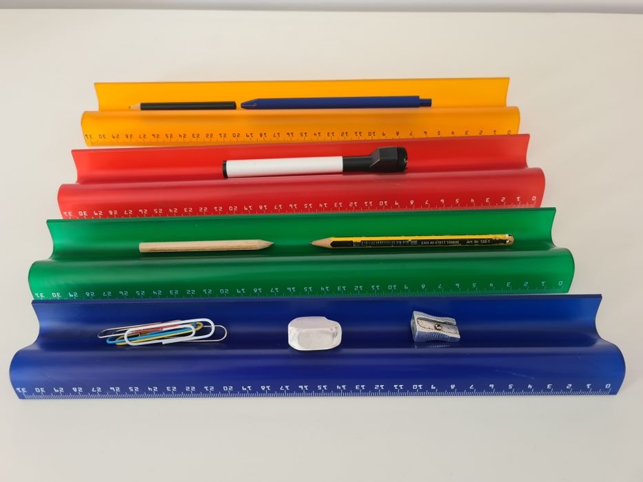 Porta clips publicitário e 4 réguas