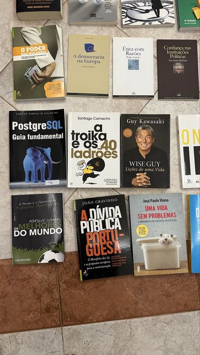 Lote de livros - futebol, saúde, economia, finanças, liderança…