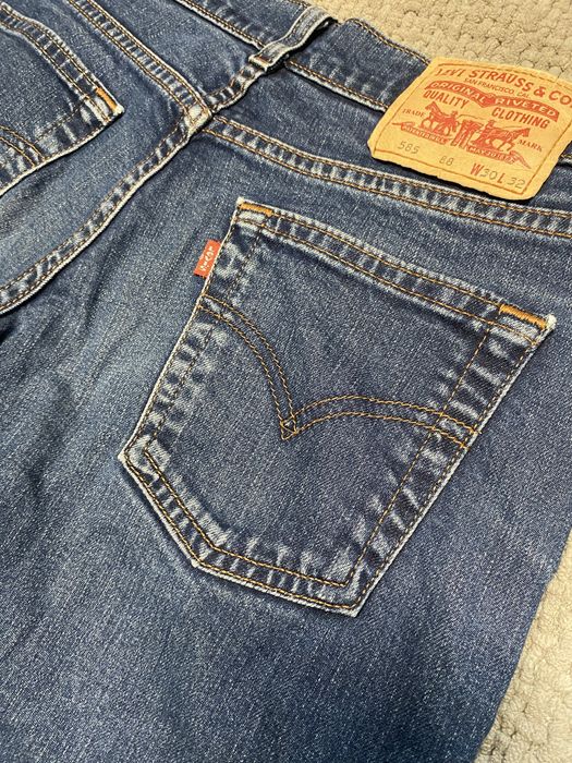 LEVIS 585 30х32 сині, широкі, низька посадка
