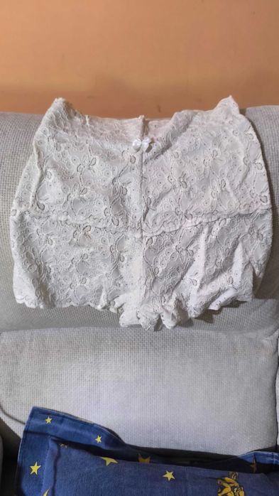 Cueca Boxer de Mulher - Renda Branca