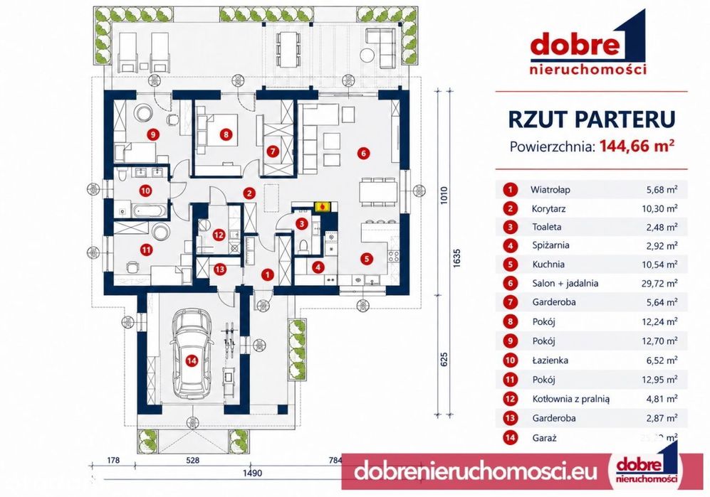 Dom parterowy ciche spokojne miejsce Rynarzewo