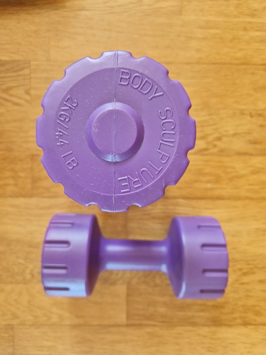 2 pesos de 2kg na cor roxa