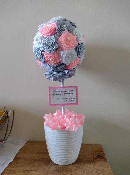 Drzewko kwiatowe Urodziny, Imieniny, Babcia, Mama, Nauczyciel