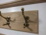 Wieszak ścienny na ubrania, lite drewno dębowe oraz sosnowe SOLIDNY