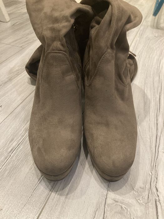 piekne brazowe kozaki TAMARIS 40 wysokie