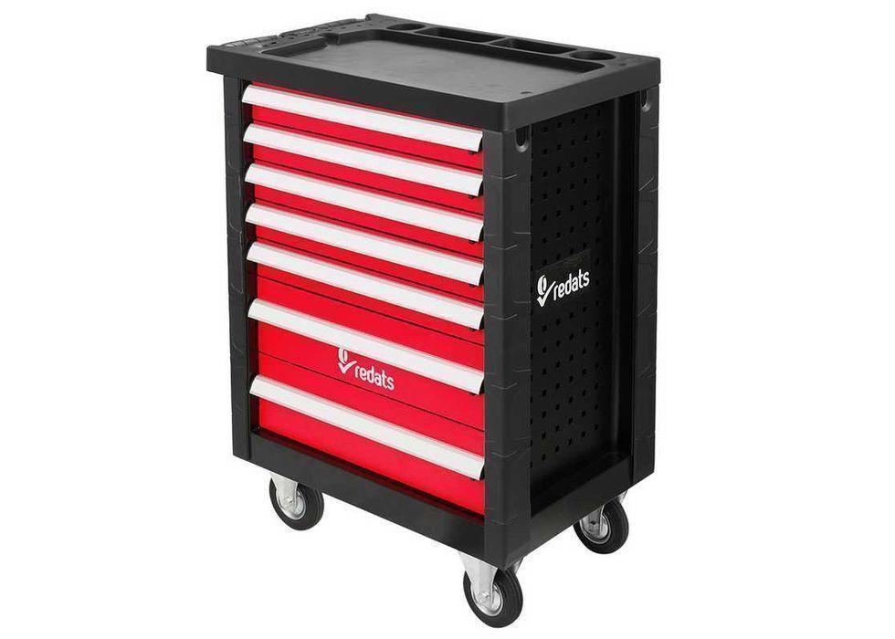 Warsztatowa SZAFKA Wózek dla Mechaników Szuflady Czerwono-czarna Nowa