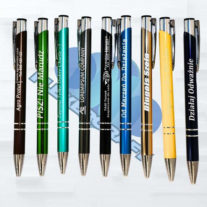 Długopisy z grawerem 10szt. dowolny wzór, kolory