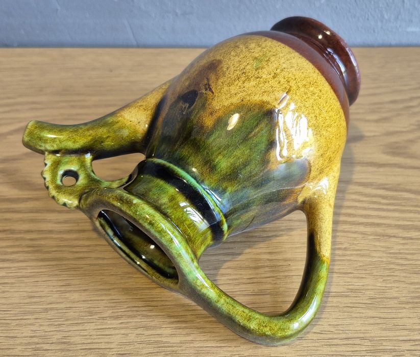 Piękny ceramiczny zestaw karafka z kieliszkami