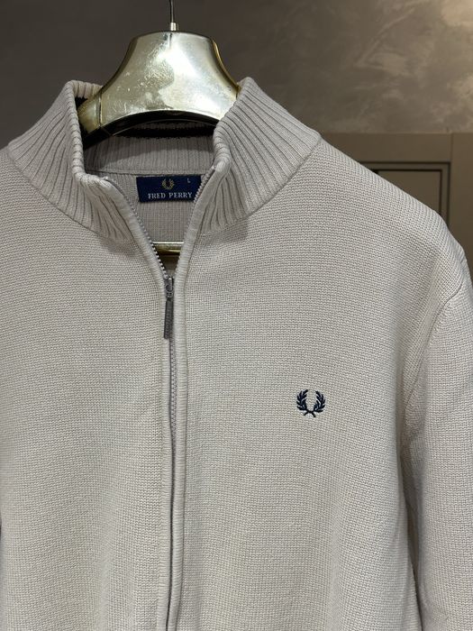 Vintage Fred Perry full zip heavy knit jumper